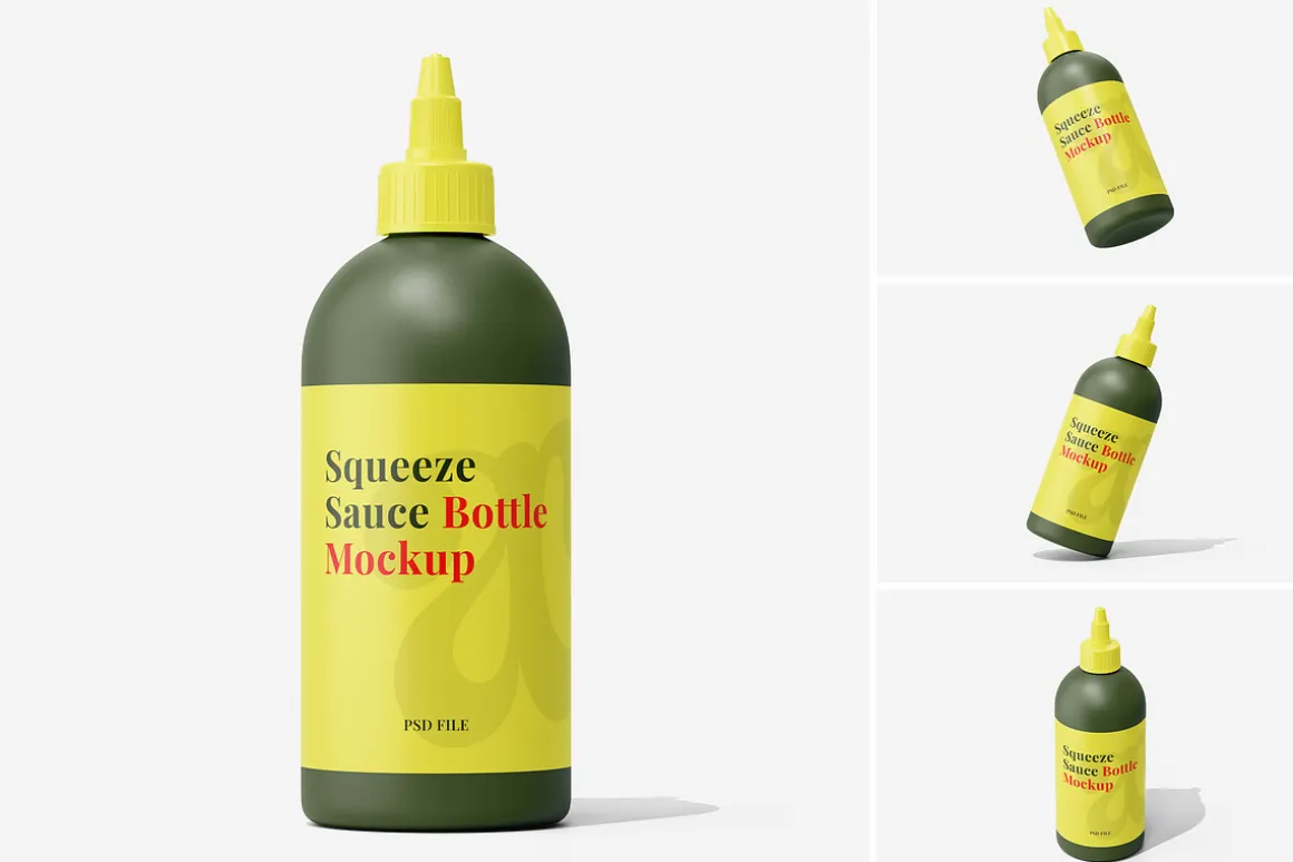 Squeeze Sauce Bottle Mockup Vol.1