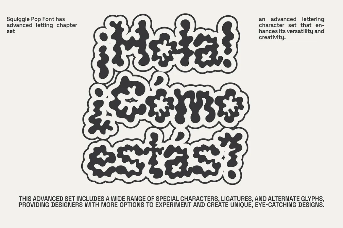 Squiggle Pop Font - Fun Display Type