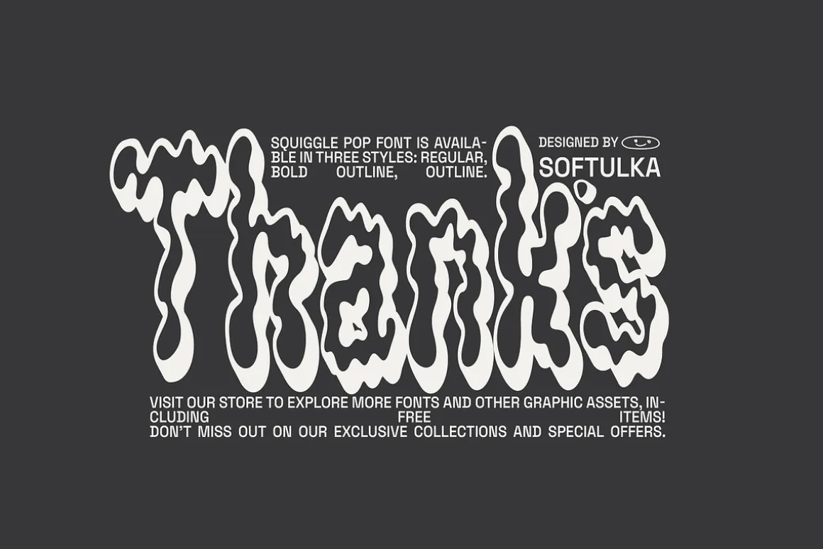 Squiggle Pop Font - Fun Display Type