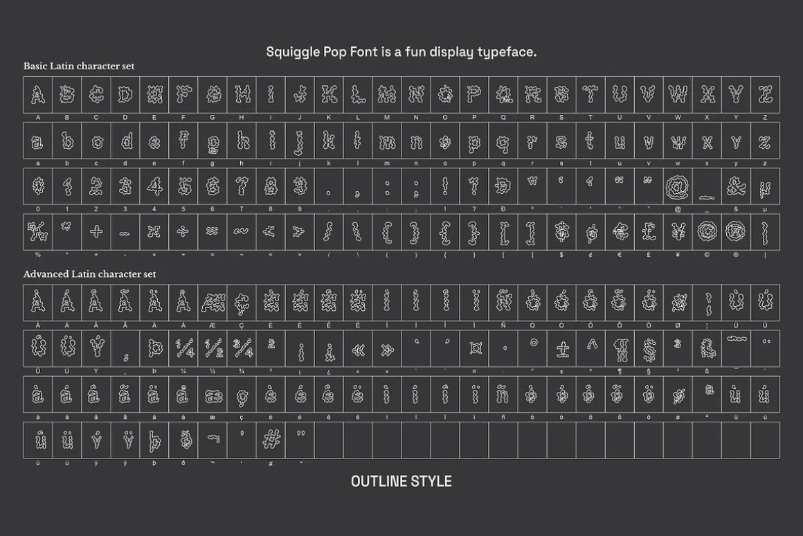 Squiggle Pop Font - Fun Display Type