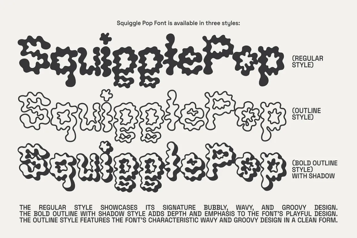 Squiggle Pop Font - Fun Display Type