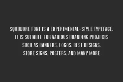 Squiwore - Experimental Font