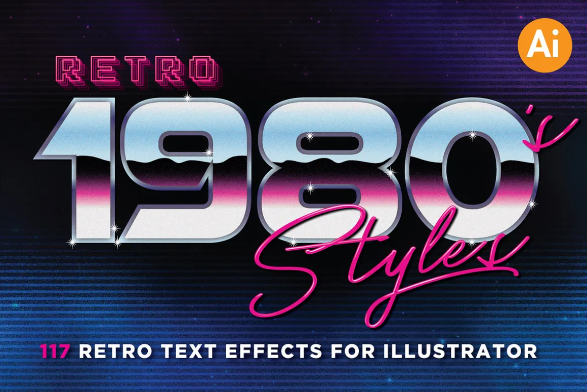 80's Retro Graphic Styles