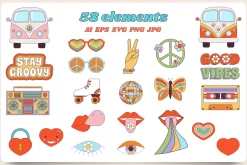 70s Retro Groovy Vintage Collection