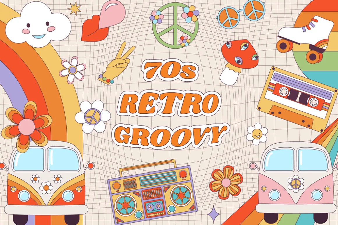 70s Retro Groovy Vintage Collection