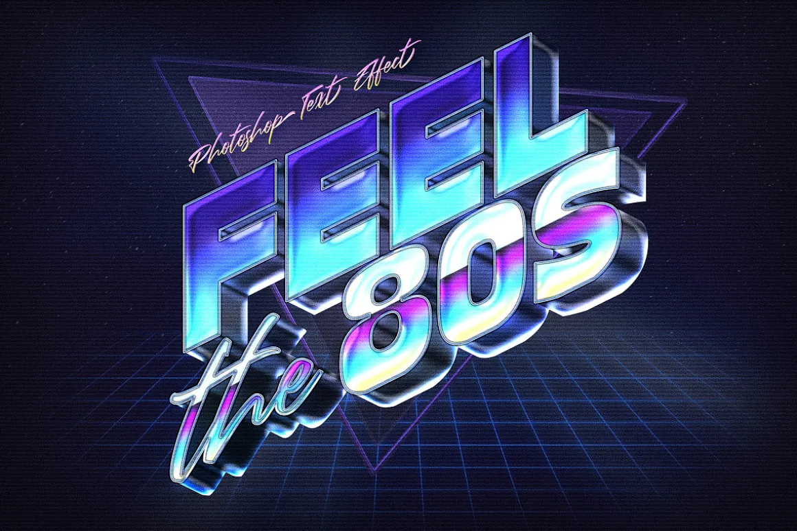 80s Retro Nostalgia Text Effects
