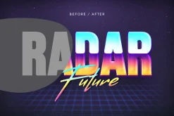 80s Retro Nostalgia Text Effects