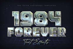 80s Retro Nostalgia Text Effects