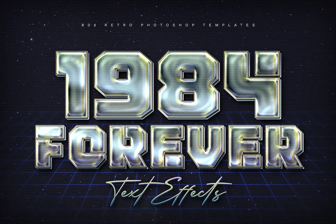 80s Retro Nostalgia Text Effects