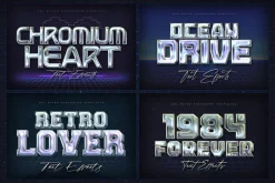 80s Retro Nostalgia Text Effects