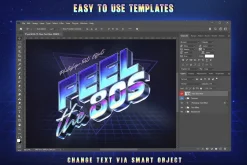 80s Retro Nostalgia Text Effects