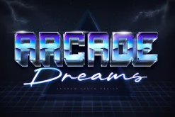 80s Retro Text Effects