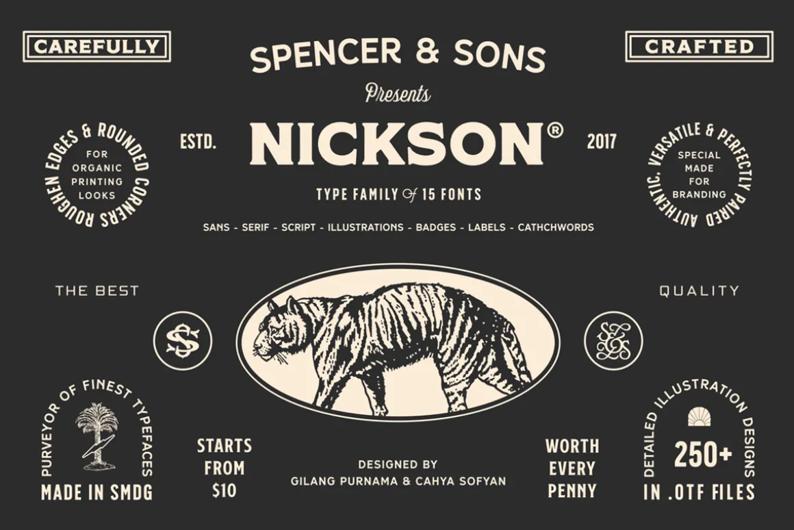 S&S Nickson Font Bundle
