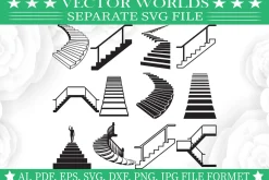 Stairs Svg, House, Home, Stairs Svg