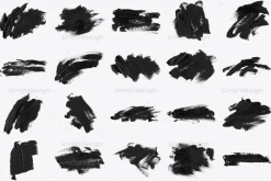 Stamp Textured Oil Photoshop Brushes