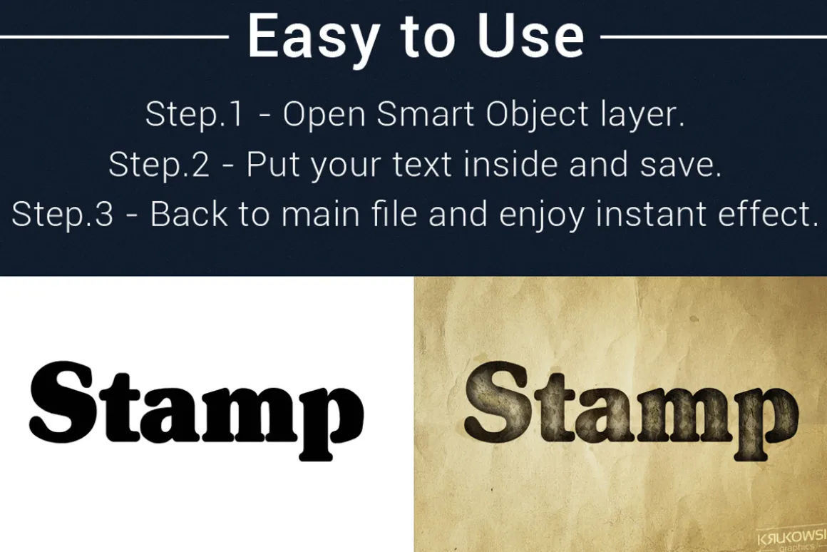 Stamp Ink Text Effects Style