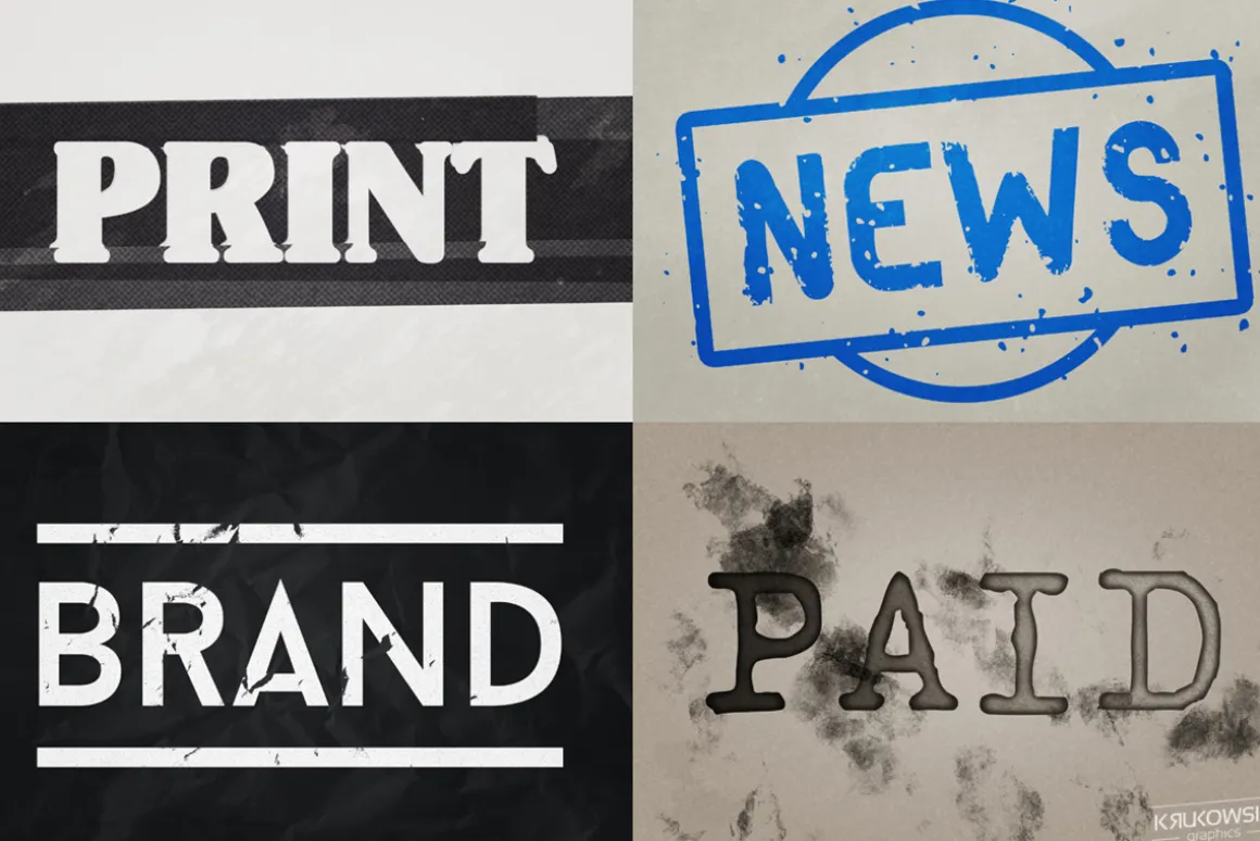 Stamp Ink Text Effects Style