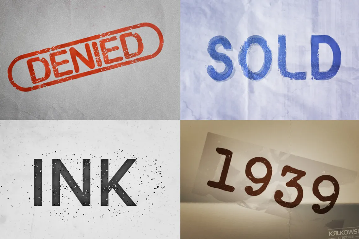 Stamp Ink Text Effects Style