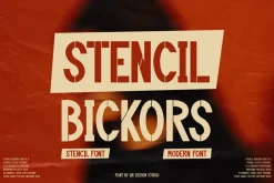 Stencil Bickors Font