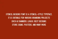 Stencil Bickors Font