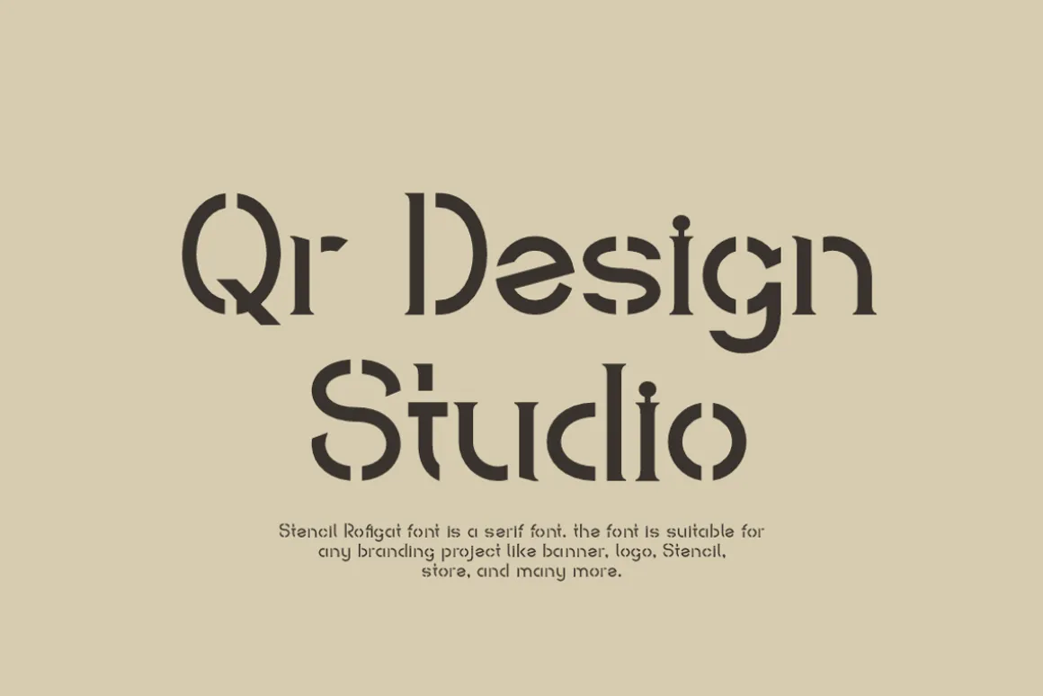 Stencil Rofigat - Typewriter Font