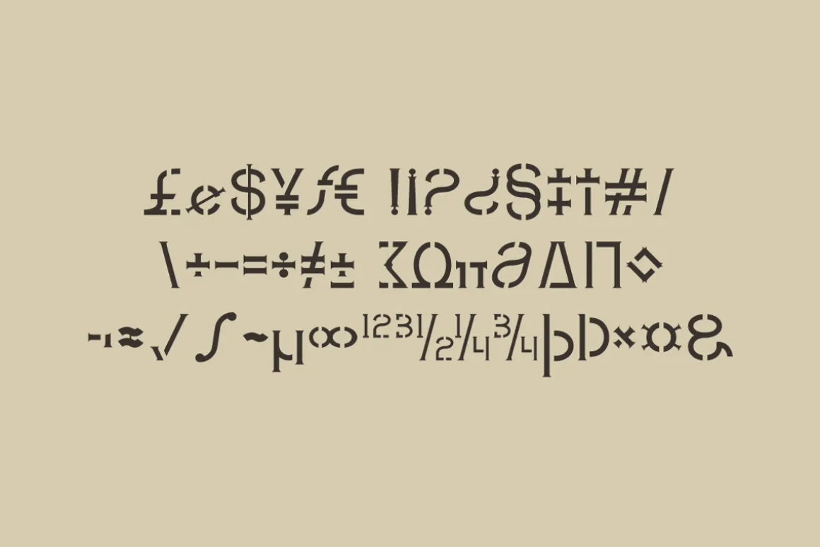 Stencil Rofigat - Typewriter Font