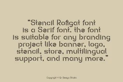 Stencil Rofigat - Typewriter Font