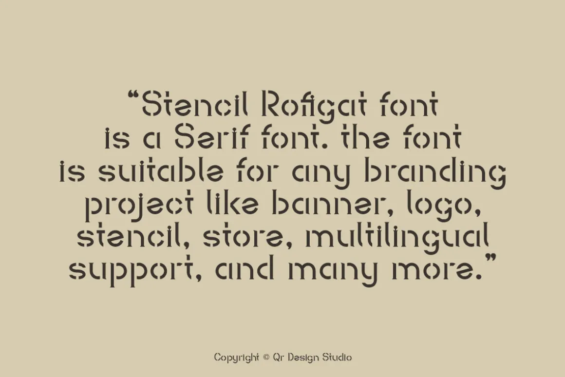 Stencil Rofigat - Typewriter Font