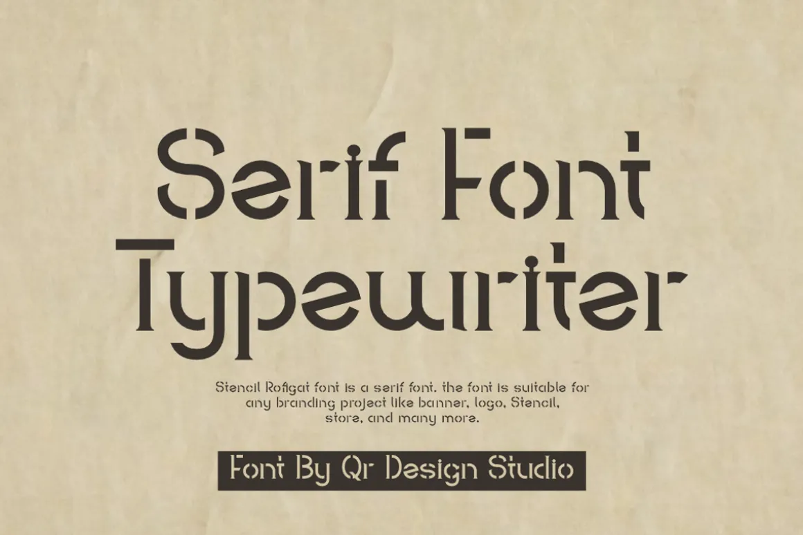Stencil Rofigat - Typewriter Font