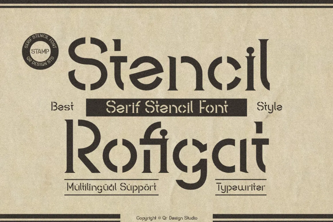 Stencil Rofigat - Typewriter Font