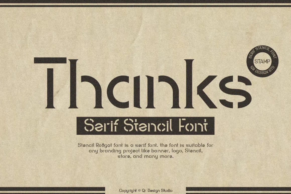 Stencil Rofigat - Typewriter Font