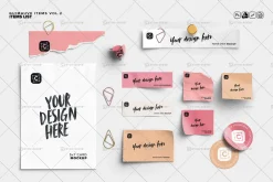 Sticky Notes & Papers Desk Elements