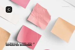 Sticky Notes & Papers Desk Elements