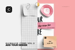 Sticky Notes & Papers Desk Elements