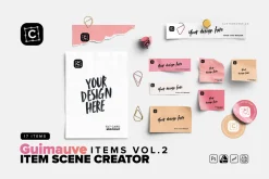 Sticky Notes & Papers Desk Elements