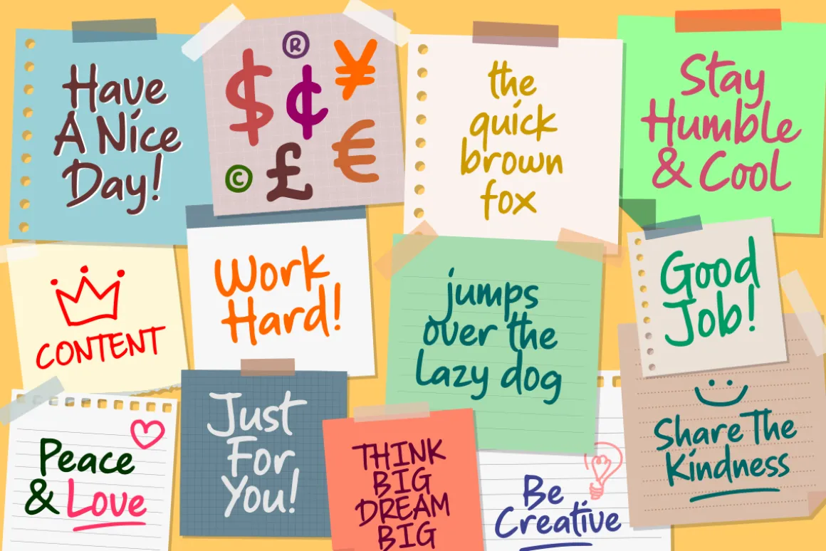 Sticky Notes - Marker Font