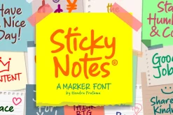 Sticky Notes - Marker Font