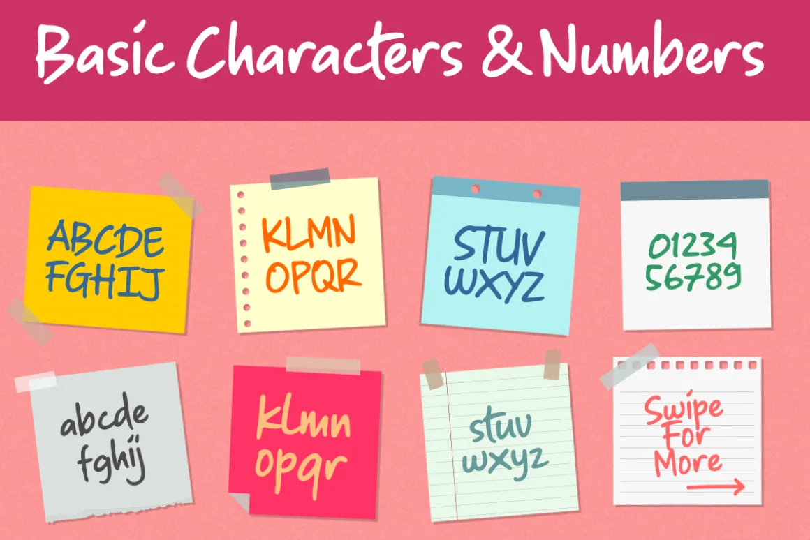 Sticky Notes - Marker Font