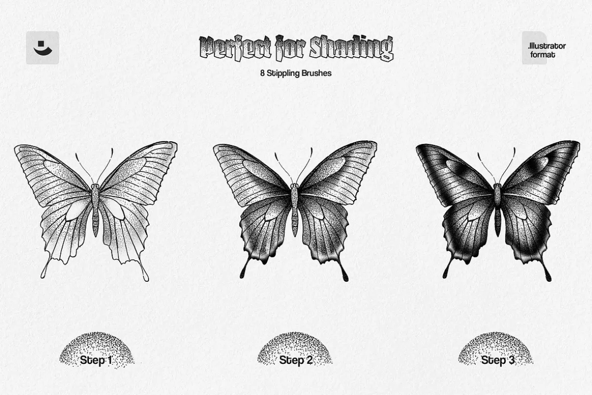 Stipple Brushes for Illustrator