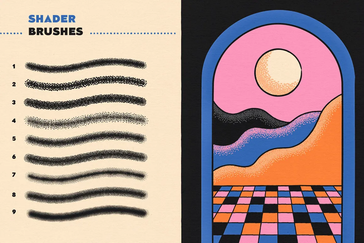 Stipple Brushes for Illustrator