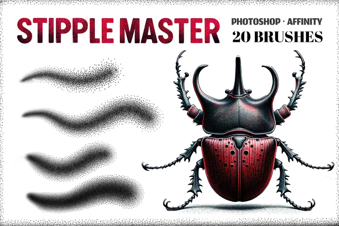 Stipple Master Photoshop Brushes