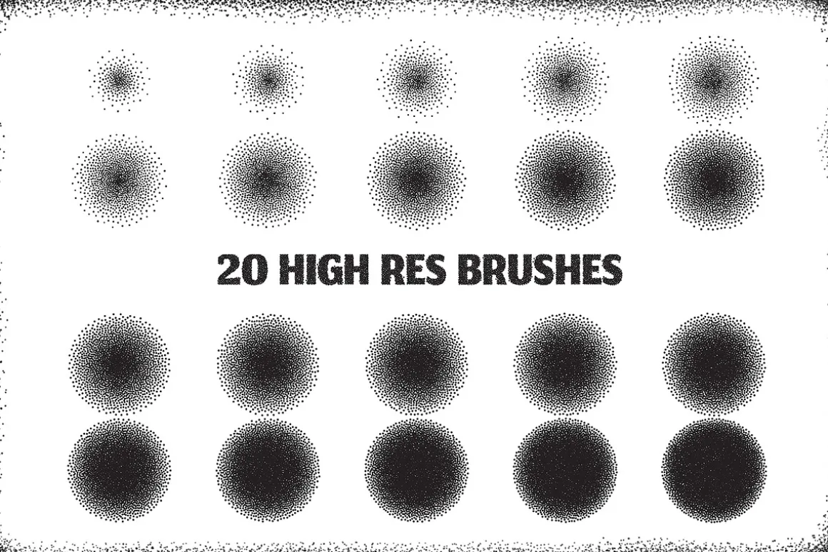 Stipple Master Photoshop Brushes