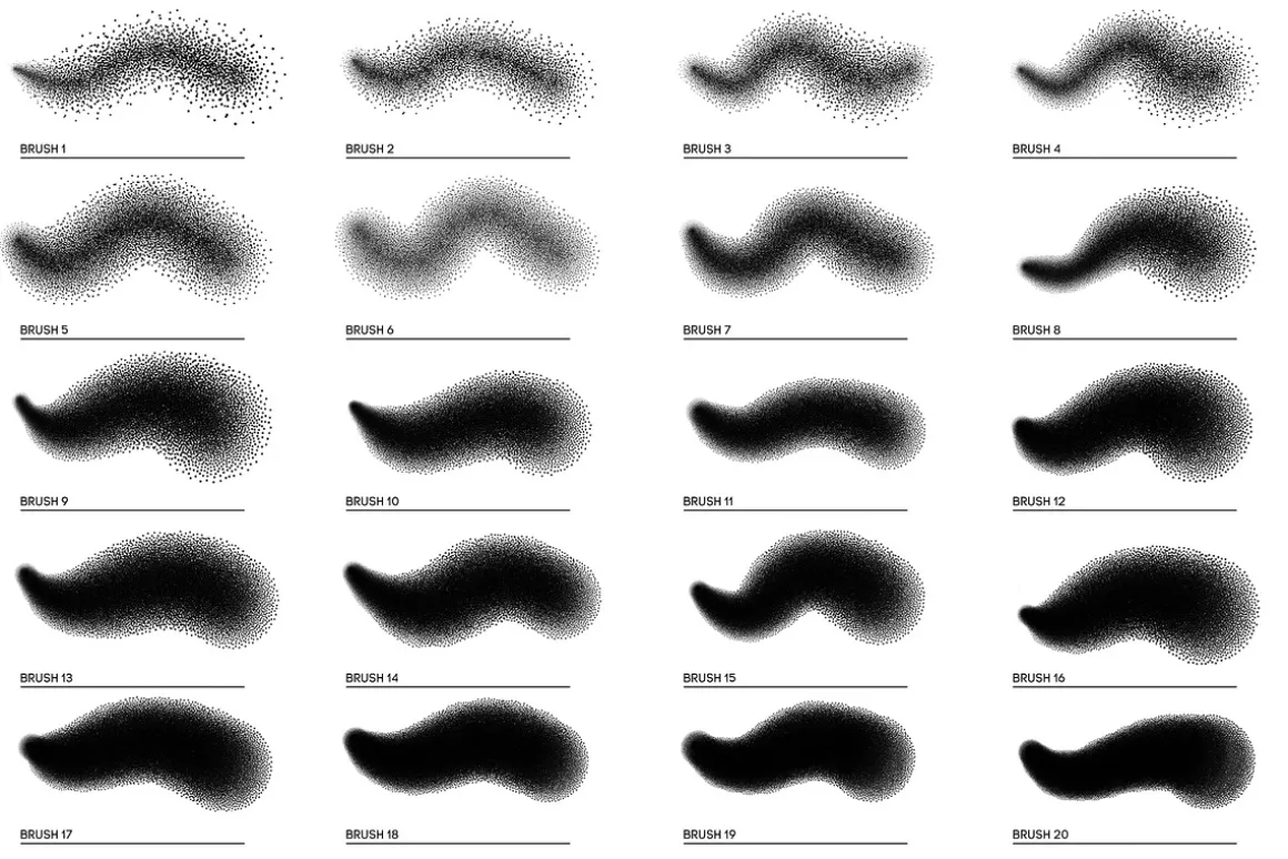 Stipple Master Photoshop Brushes