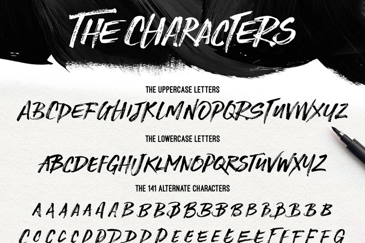 Stone Harbour Brush Font + Extras