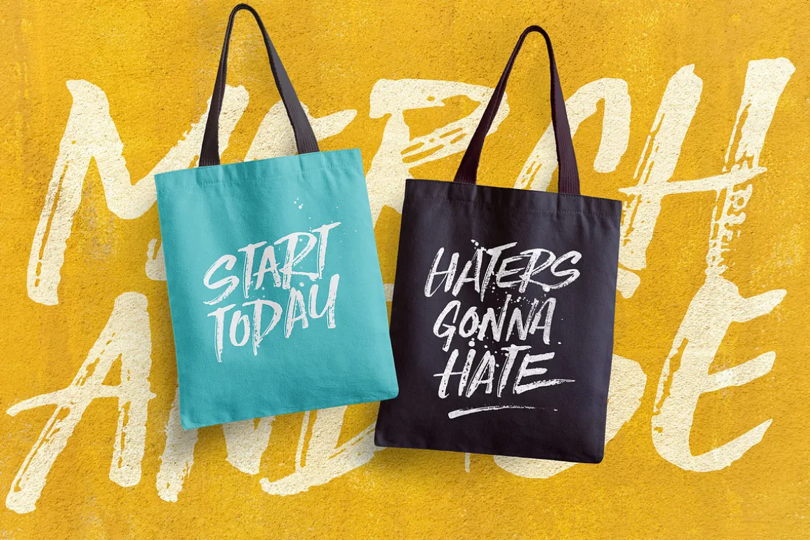 Stone Harbour Brush Font + Extras