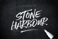 Stone Harbour Brush Font + Extras