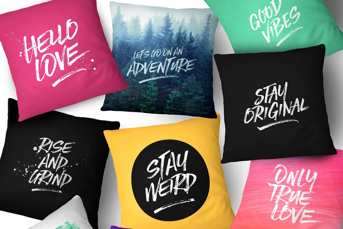 Stone Harbour Brush Font + Extras