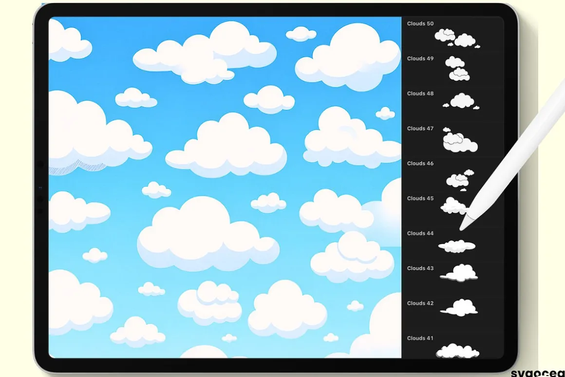 Storm and Cloud Procreate Brushes