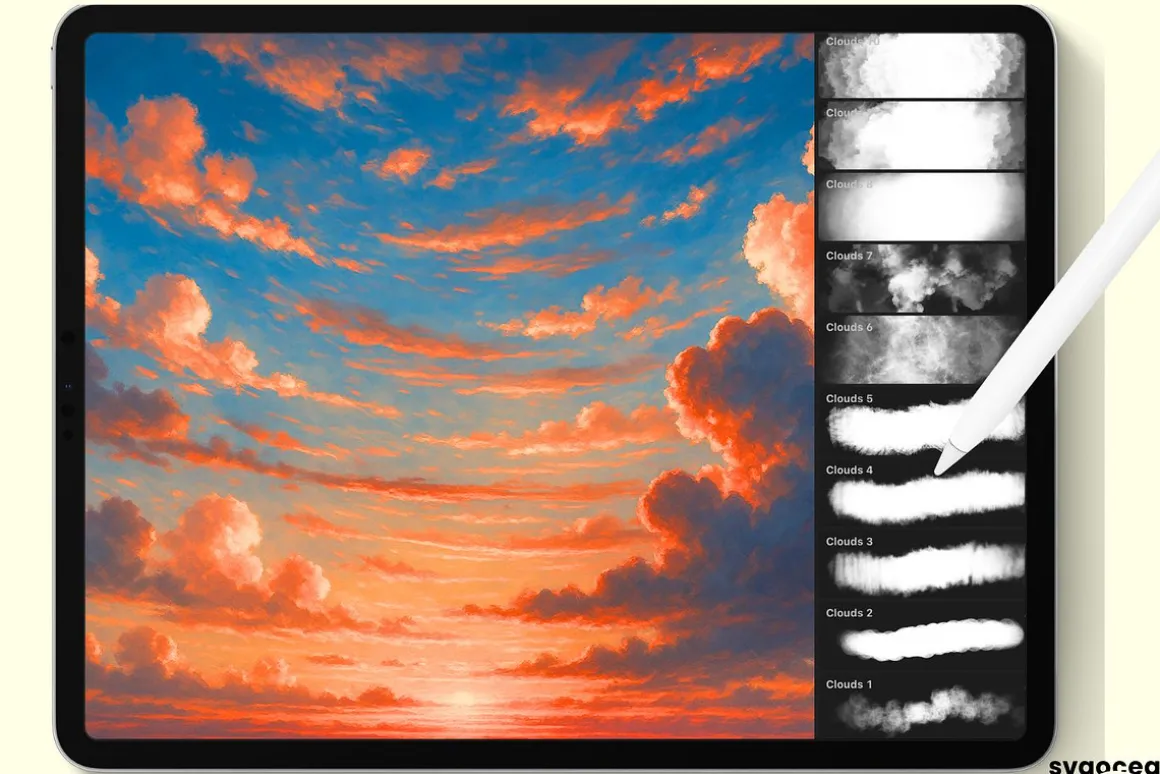 Storm and Cloud Procreate Brushes