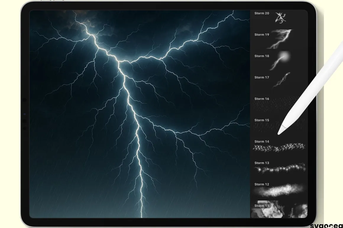 Storm and Cloud Procreate Brushes